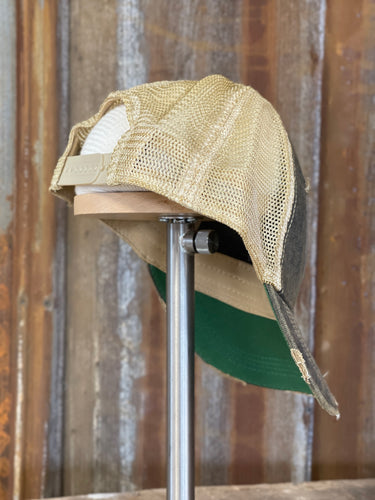 Hamm's ICE FISHING CLUB Snapback Hat- Distressed Black